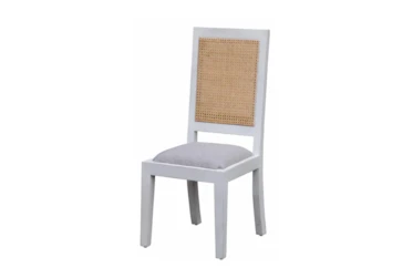 White Wash + Cane Dining Chair
