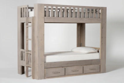 Morgan Twin Over Twin Bunk Bed With Storage | Living Spaces