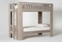 Morgan Grey Twin Over Twin Wood Bunk Bed - Side