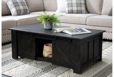 Grant Ii Lift-Top Storage Coffee Table With Wheels