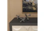 Grey 5 Inch Metal Jacks Sculpture Set Of 3 - Room