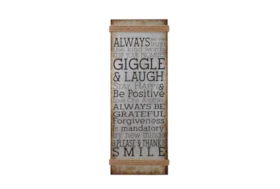 Brown 38 Inch Metal Rope Wall Sign