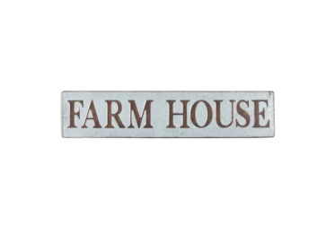 Brown 10 Inch Metal "Farmhouse" Wall Sign