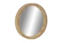 Brown 24 Inch Wood Wall Mirror - Material