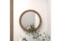 Brown 24 Inch Wood Wall Mirror - Room