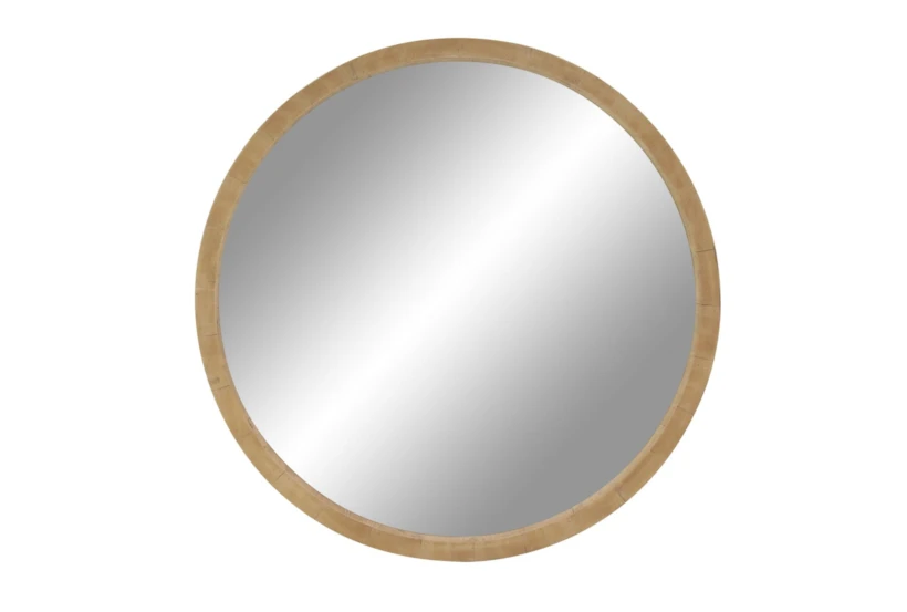Brown 40 Inch Wood Wall Mirror - 360