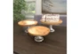 Brown 7 Inch Wood Aluminum Cake Stands Set Of 3 - Room