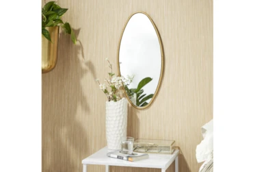Gold 19.5 Inch Metal Wall Mirror Set Of 4