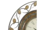 Brown 36 Inch Metal Wall Clock - Detail
