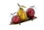 Red 9 Inch Metal Fruit Tray Stand Decor - Back