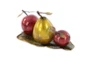 Red 9 Inch Metal Fruit Tray Stand Decor - Material
