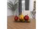 Red 9 Inch Metal Fruit Tray Stand Decor - Room