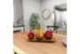 Red 9 Inch Metal Fruit Tray Stand Decor - Room