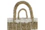 Brown 18 Inch Plastic Rope Basket Set Of 3 - Detail