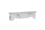 36 Inch White Wood Distressed Wall Shelf - Material
