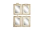 Brown 25 Inch Wood Wall Mirror Set Of 4 - Material