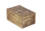 Brown 6 Inch Wood Box Tree Set Of 3 - Material