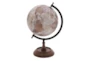 Brown 14 Inch Metal Wood Globe - Signature