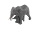 Dark Grey 13 Inch Polystone Mother Elephant - Front