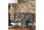 Dark Grey 13 Inch Polystone Mother Elephant - Room