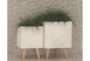 White 18 Inch Fiber Clay Wood Planter Set Of 2 - Room