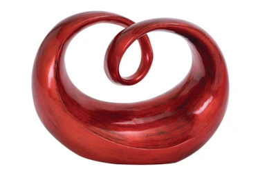 Red 9 Inch Polystone Sculpture