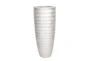 White 48 Inch Polystone Capiz Vase - Signature