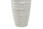 White 48 Inch Polystone Capiz Vase - Detail