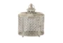 Beige 12 Inch Metal Candle Lantern Set Of 2 - Front