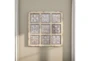 White 31 Inch Metal Wood Wall Plaque - Room