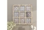 White 31 Inch Metal Wood Wall Plaque - Room