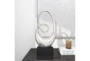 Silver 21 Inch Ceramic Abstract Sculpture - Room