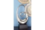 Silver 21 Inch Ceramic Abstract Sculpture - Room