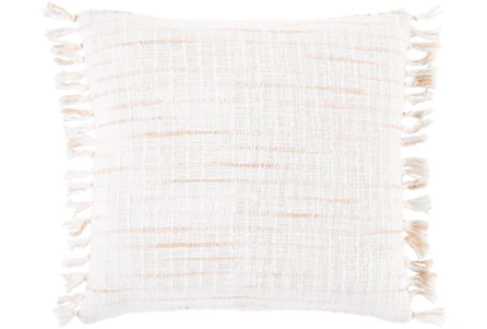 Accent Pillow-Side Fringe Soft Coral  22X22 - Main