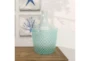 Blue 17 Inch Glass Wide Bottle Vase - Room