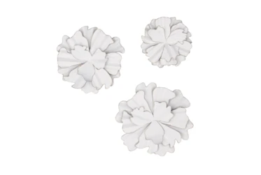 White 19 Inch Metal Wall Decor Set Of 3