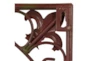 Brown 14 Inch Metal Wall Decor Set Of 4 - Back