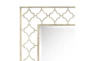 Gold 50 Inch Metal Quatrefoil Wall Mirror - Detail