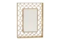 Gold 50 Inch Metal Quatrefoil Wall Mirror - Front