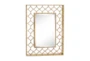 Gold 50 Inch Metal Quatrefoil Wall Mirror - Material
