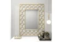 Gold 50 Inch Metal Quatrefoil Wall Mirror - Room