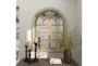 37x48 Grey Wood Arched Door Wall Mirror - Room