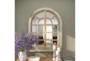 37x48 Grey Wood Arched Door Wall Mirror - Room