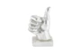 Silver 7 Inch Polystone Silver Hand Signs Set Of 3 - Front