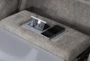 Frazier Stone 86" Power Reclining Sofa with Power Headrest, USB & Wireless Charging - Detail