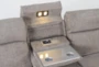 Frazier Stone 86" Power Reclining Sofa with Power Headrest, USB & Wireless Charging - Detail