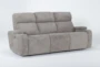 Frazier Stone 86" Power Reclining Sofa with Power Headrest, USB & Wireless Charging - Side