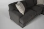 Aidan IV Chenille 4 Piece Grey 142" Sectional With Right Arm Facing Chaise - Detail