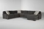 Aidan IV Chenille 4 Piece Grey 142" Sectional With Right Arm Facing Chaise - Signature