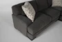 Aidan IV Chenille 2 Piece Grey 111" Sectional With Right Arm Facing Chaise - Detail
